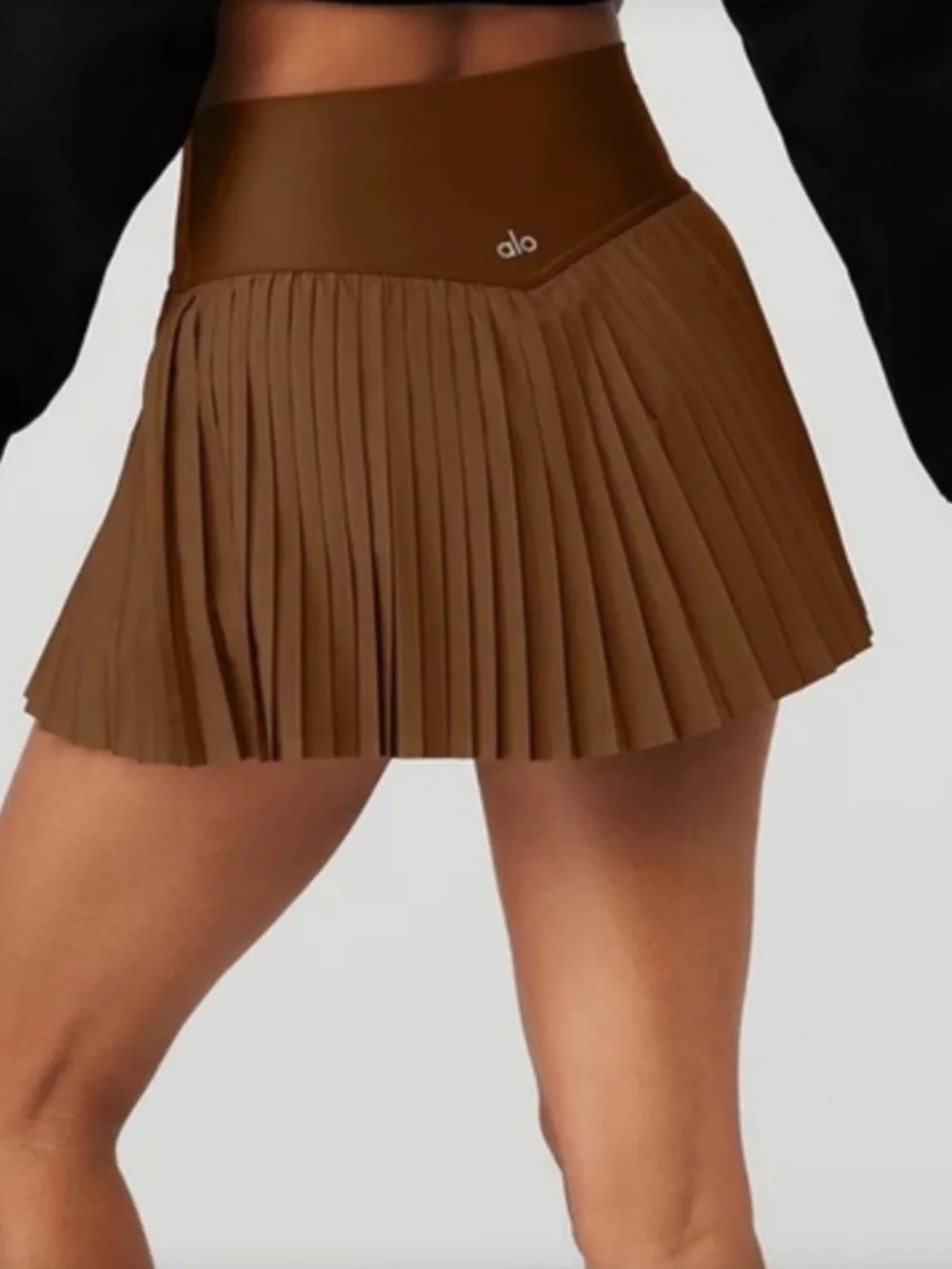 Alo Grand Slam Tennis Skirt - Cinnamon Brown